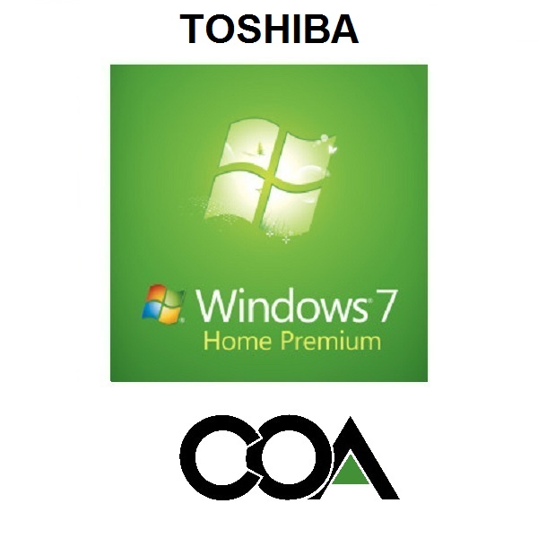 Windows 7 Home Premium OA SEA TOSHIBA COA Sticker