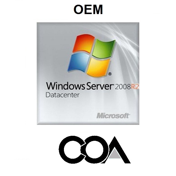 Windows Server 2008 R2 DataCenter OEM COA Sticker